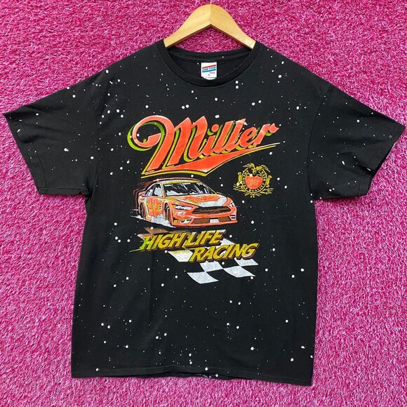 Junkfood Miller HighLife Racing Graphic Design T-Shirt Medium - Picture 1 of 4